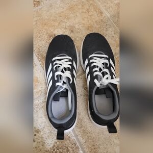 Adidas Men's Black and White Athletic Sneakers